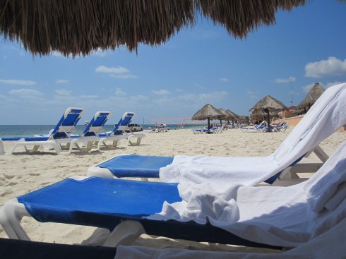 The beach at Moon Palace, Cancun, Mexico