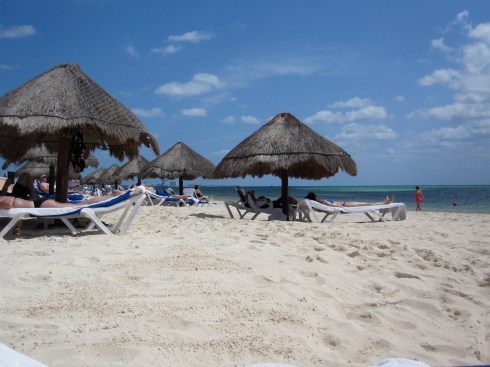 The beach at Moon Palace, Cancun, Mexico